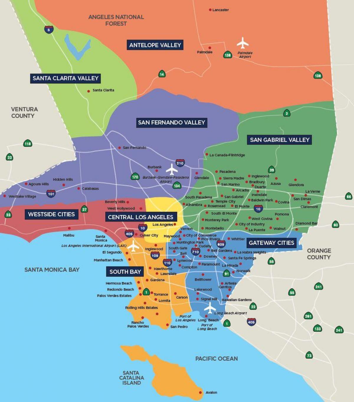 O Val De Los Angeles Mapa 